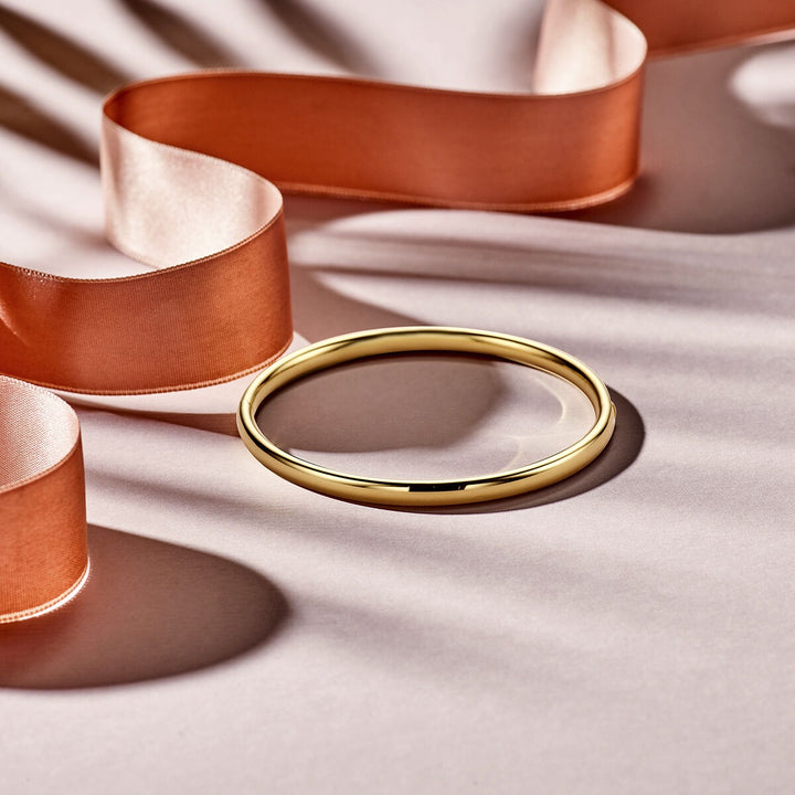 Silgold geel bangle armband