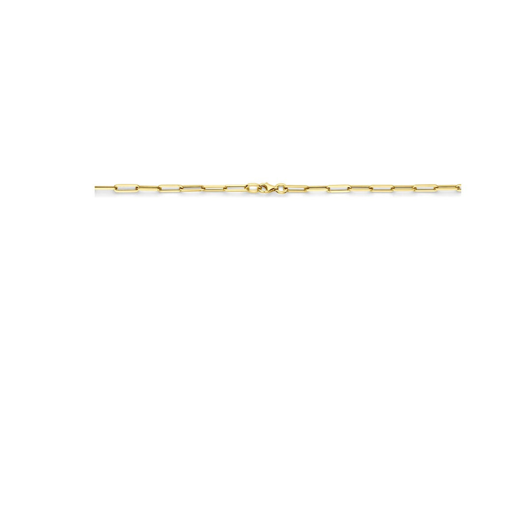 9k geelgoudkleurig paperclip collier – 45 cm