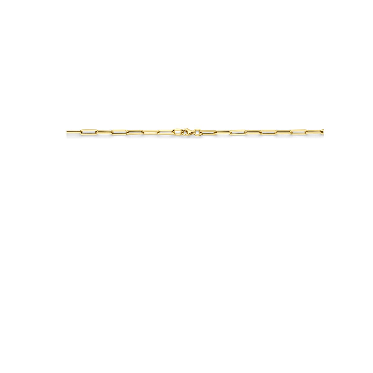 9k geelgoudkleurig paperclip collier – 45 cm