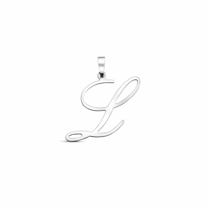 Gerhodineerd zilveren letterhanger