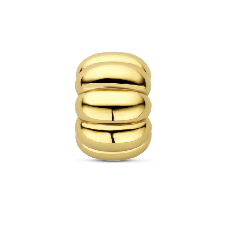 Geelgoud op 925 Zilveren Rondel