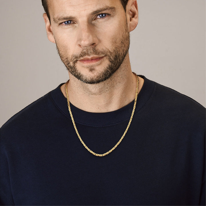 Gouden heren ketting koningsschakel – 14k geelgoud