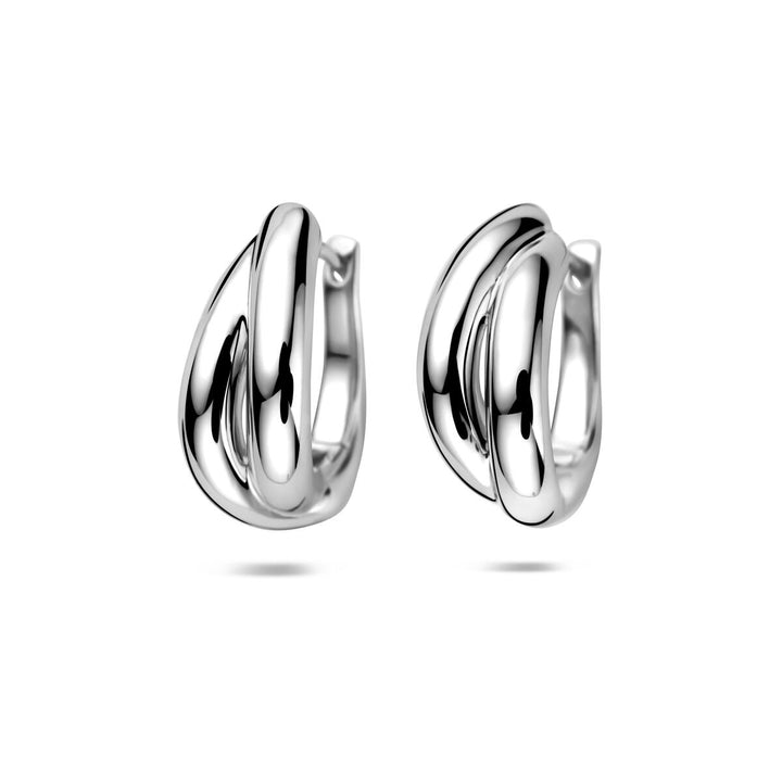 Gerhodineerd zilveren klapoorringen dames