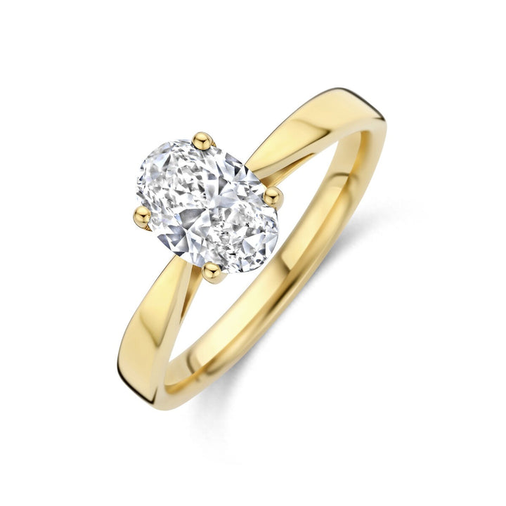 14k Geelgouden Dames Ring met Lab Grown Diamant