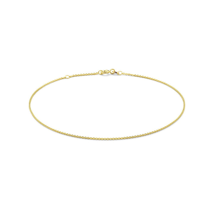 14k geelgouden anker collier met verstelbare lengte
