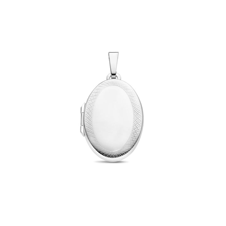 Zilveren medaillon – ovaal gerhodineerd 925 zilver
