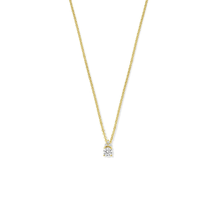 Gouden dames ketting 14k met diamant 0.27ct