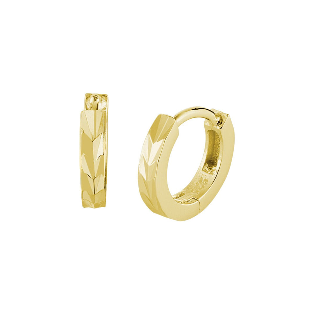 Verguld Zilveren Klapoorringen – 12 mm