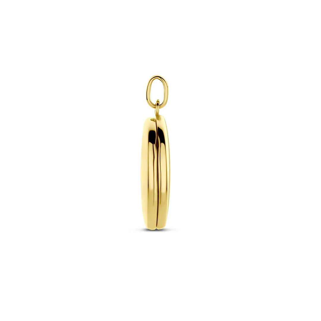 Gouden medaillon dames – 14k geelgoud, ovaal design