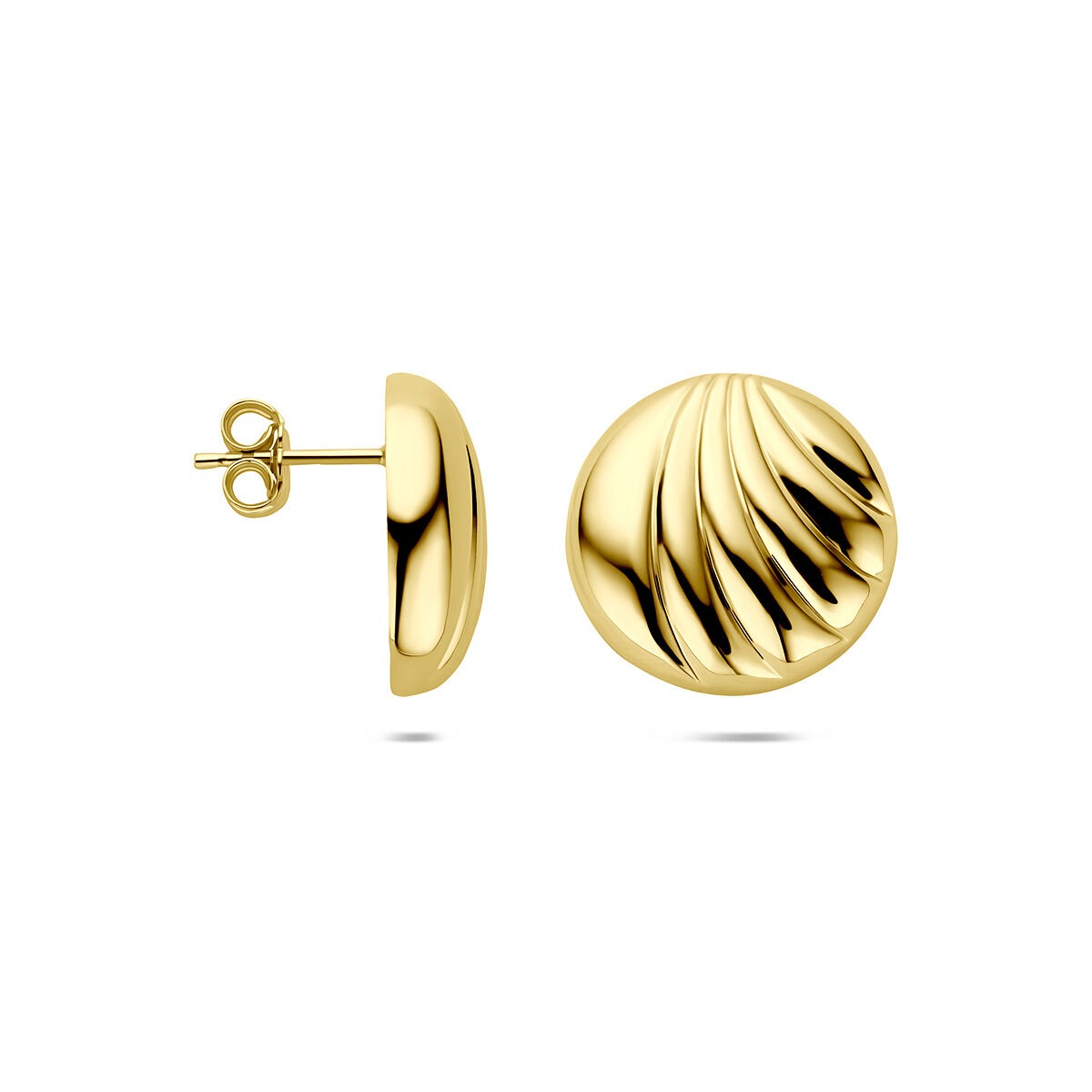 Verguld zilveren oorknoppen 18 mm – tijdloze statement oorbellen