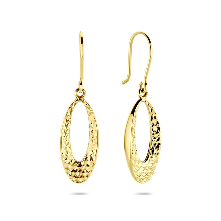 14k Geelgouden Oorhangers – 40mm Lang