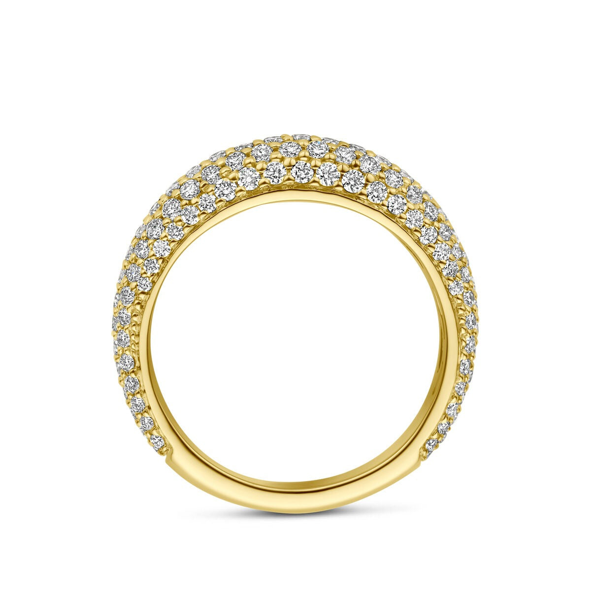 14k geelgouden ring met diamant