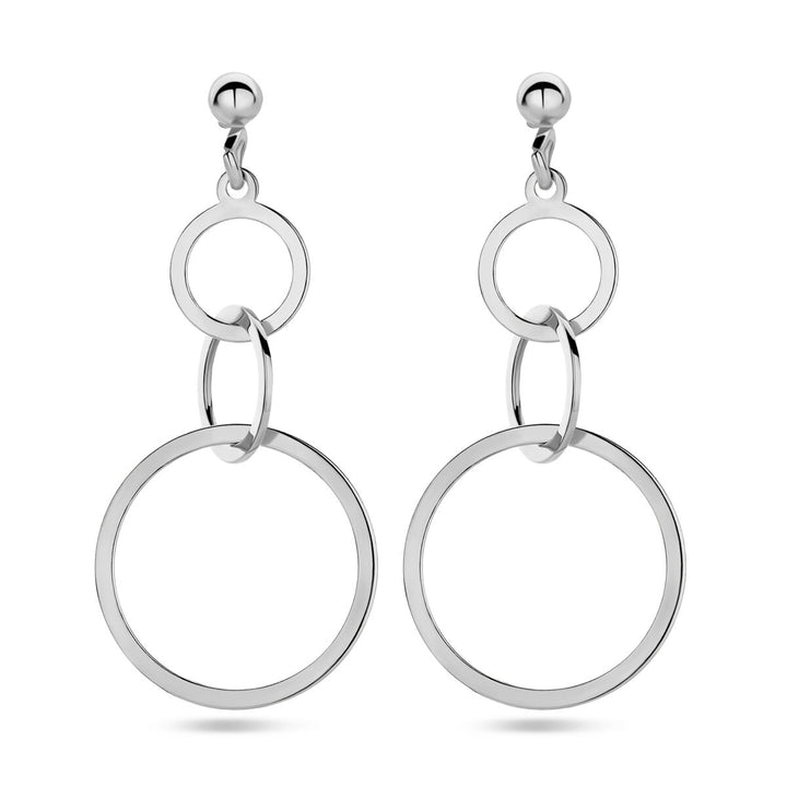 Ohrringe Kreise Silber rhodiniert