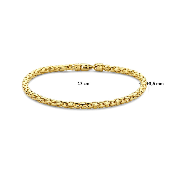 Gouden dames armband 14k – schakel ontwerp 3,5 mm 17 cm