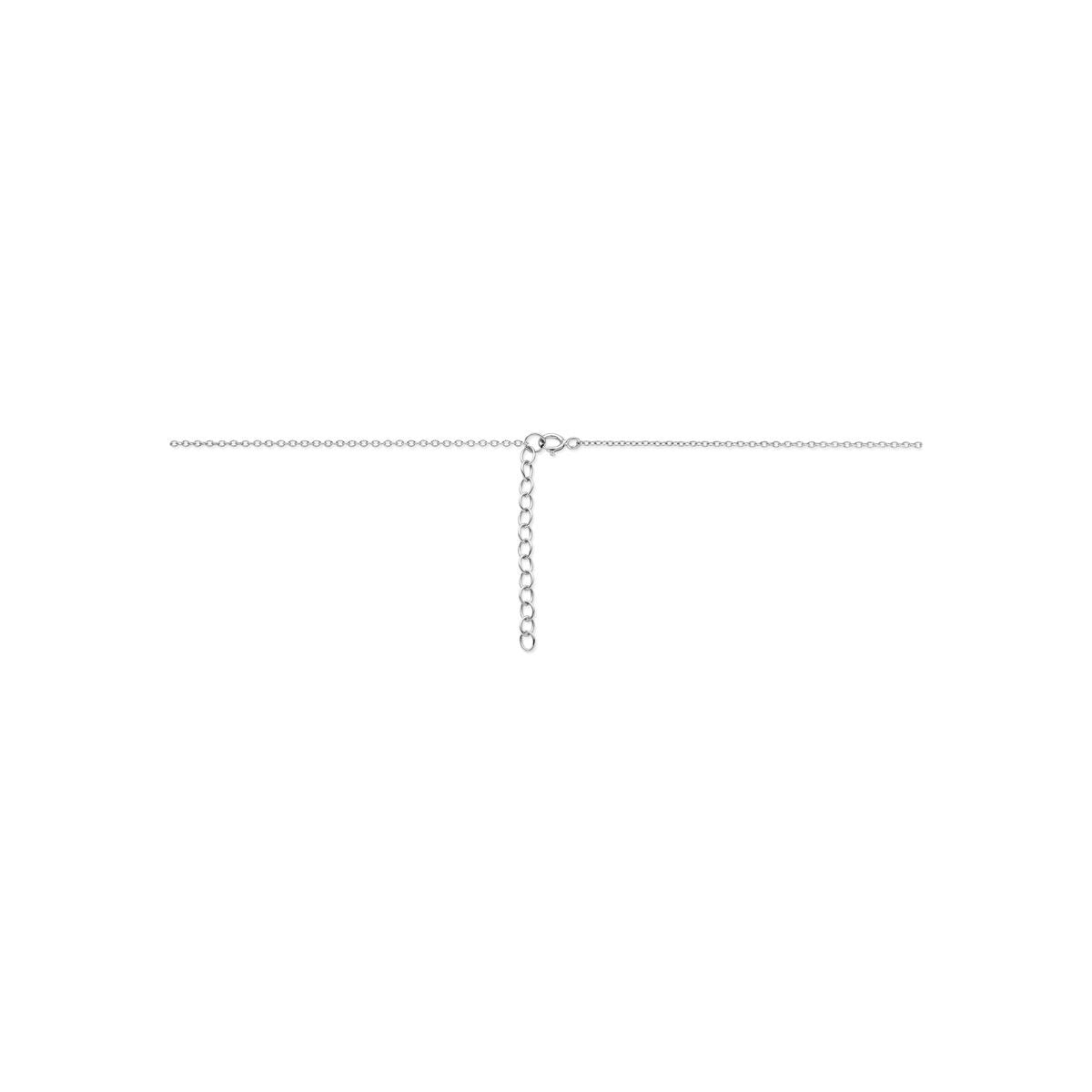 Gerhodineerd zilveren ketting met hartje