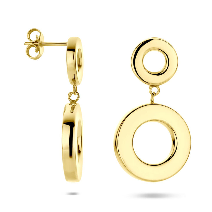 Gouden oorhangers 14k 33 mm