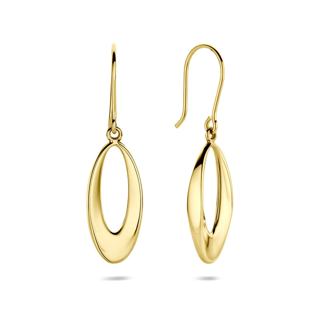 14k Geelgouden oorhangers – 40mm lang