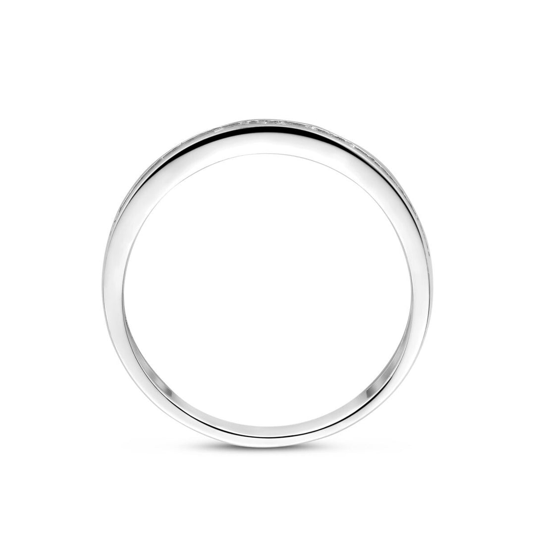Zilveren Ring met Zirkonia – Gerhodineerd 925 Zilver