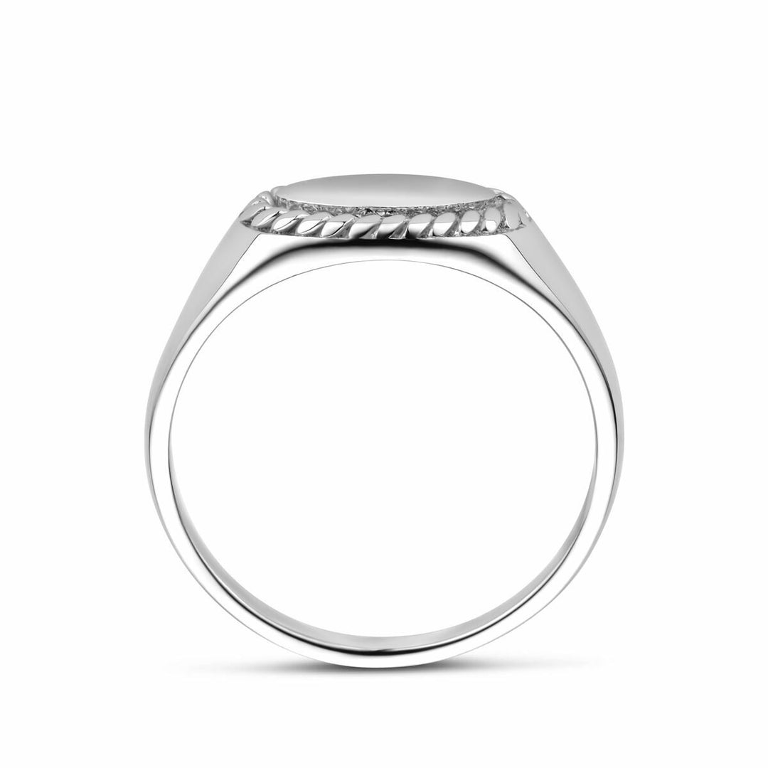 Zilveren dames zegelring – gerhodineerd 925 zilver