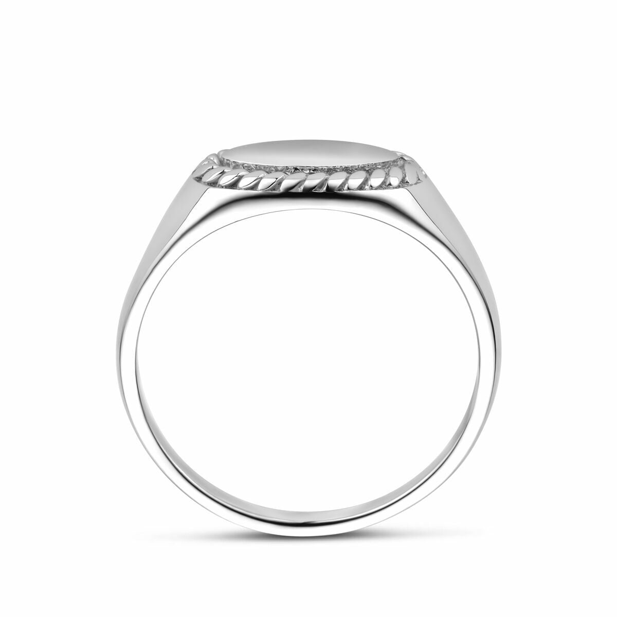 Zilveren dames zegelring – gerhodineerd 925 zilver
