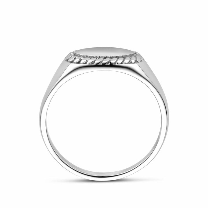 Zilveren dames zegelring – gerhodineerd 925 zilver