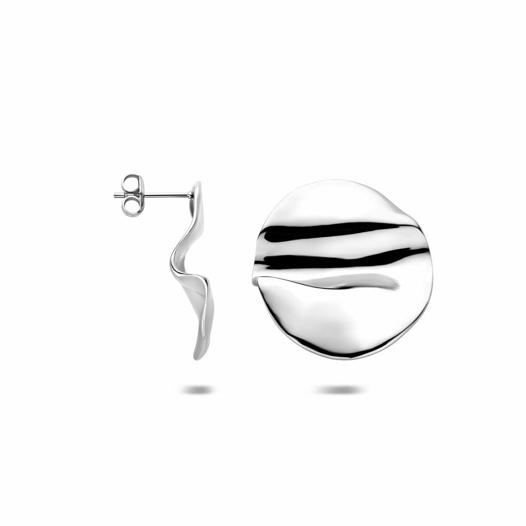 Stalen oorknoppen zilverkleurig 28x27mm