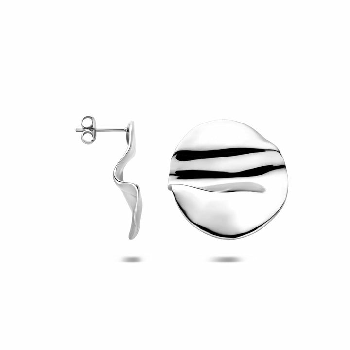 Stalen oorknoppen zilverkleurig 28x27mm