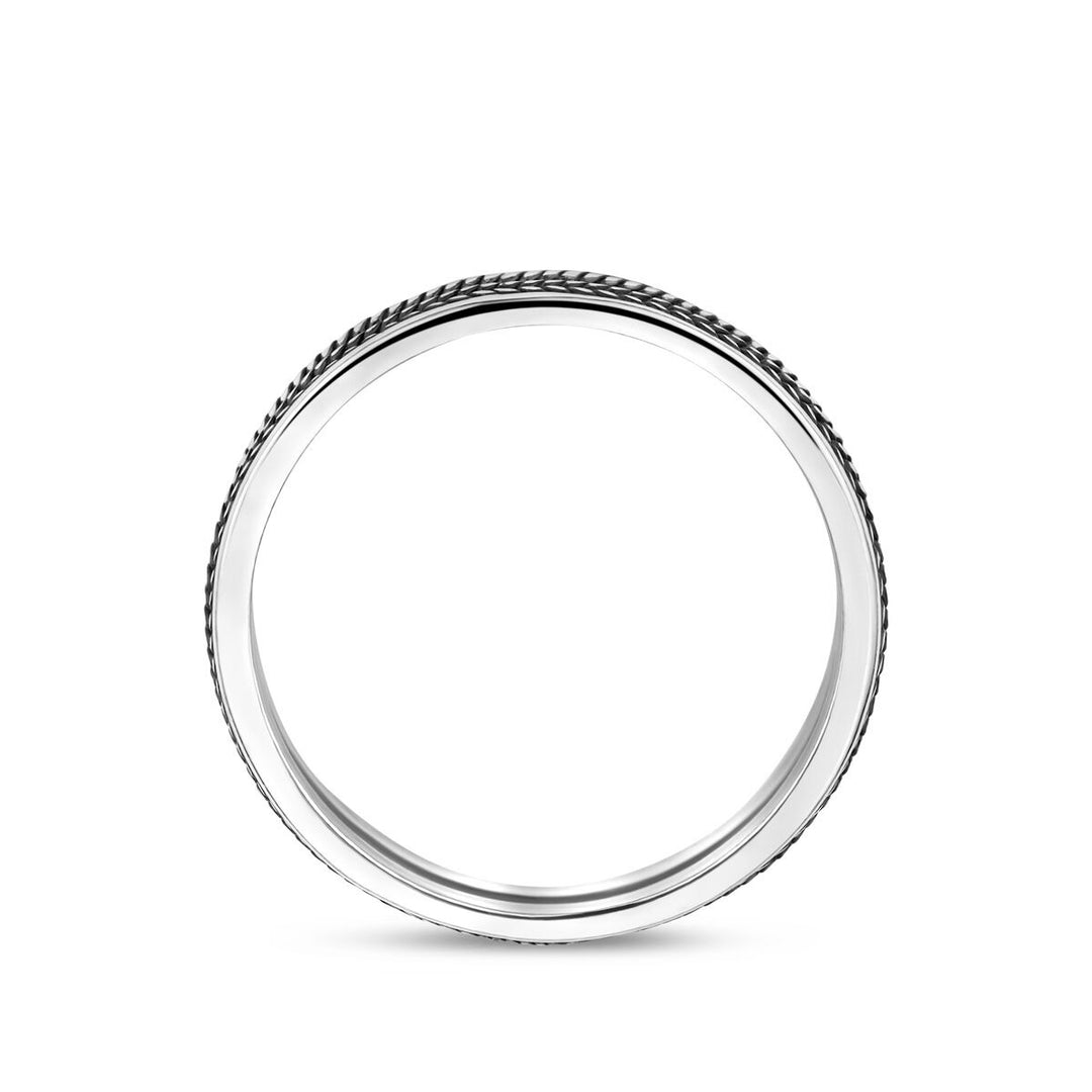 Zilveren herenring geoxideerd – 7mm breed