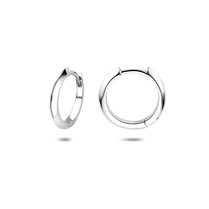 Gerhodineerd zilveren klapoorringen dames 15 mm