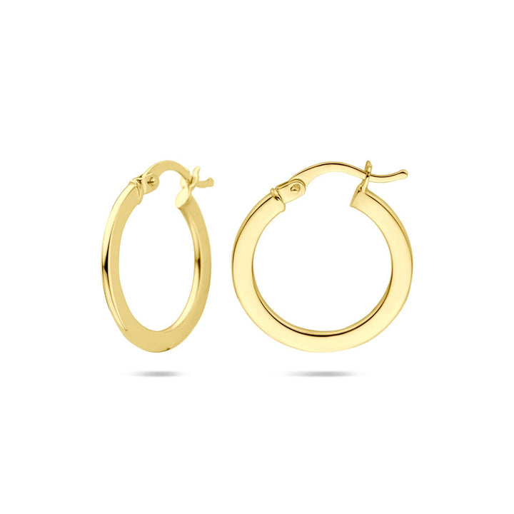14k Geelgouden oorringen – 21 x 1 mm