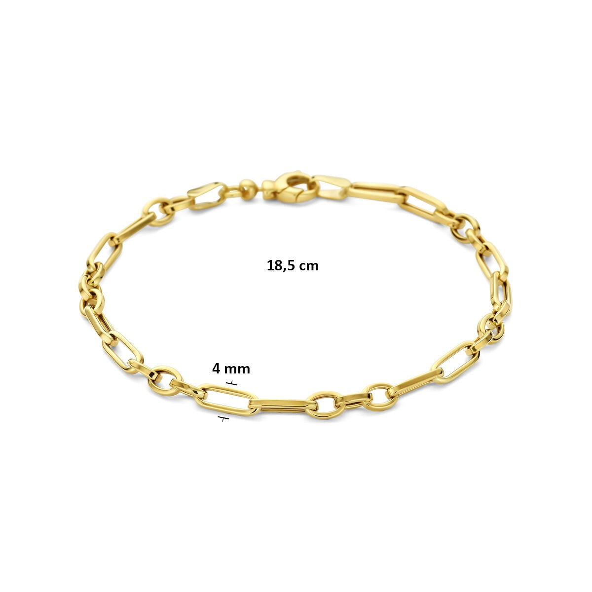 9k Geelgouden anker armband 4 mm