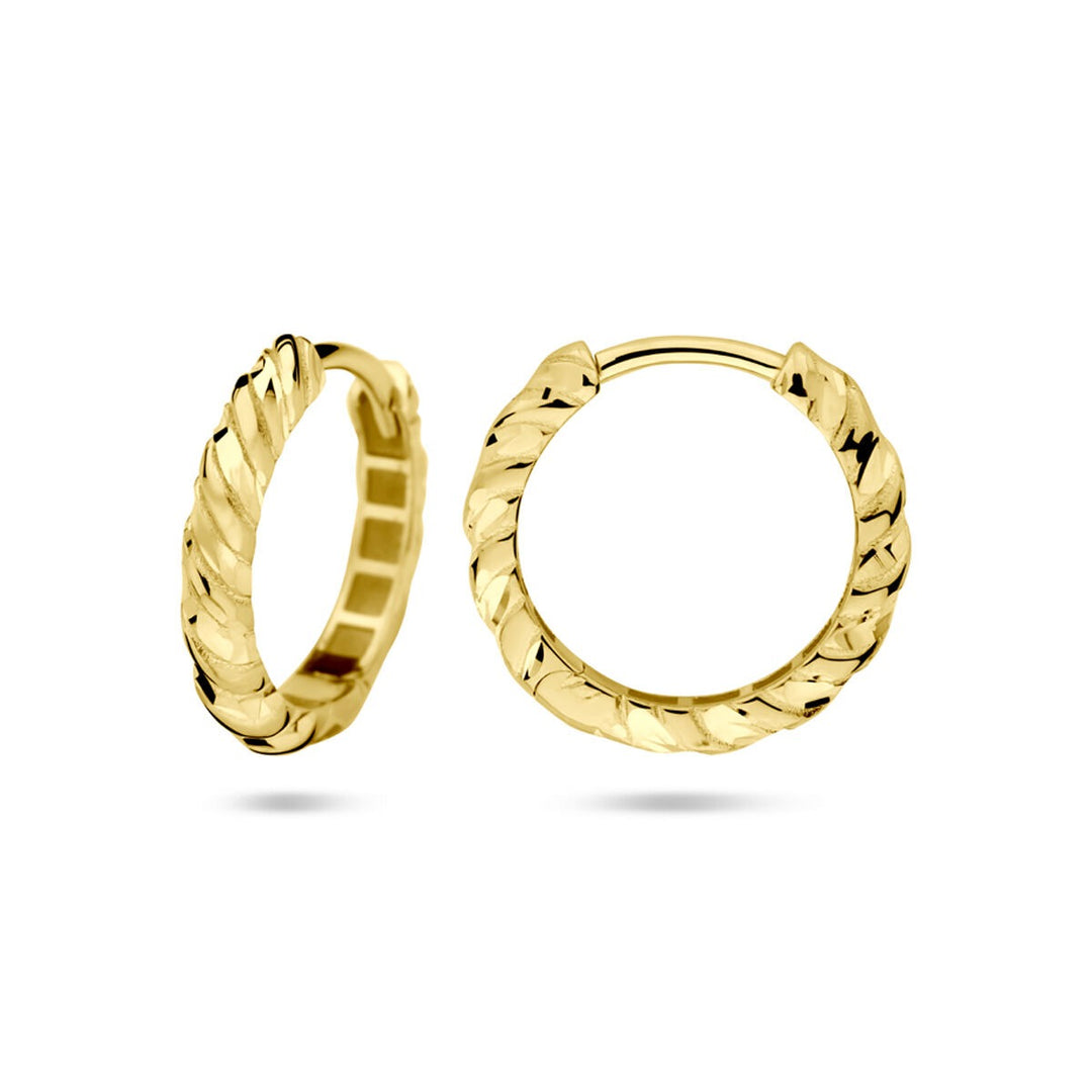 14k Geelgouden Klapoorringen