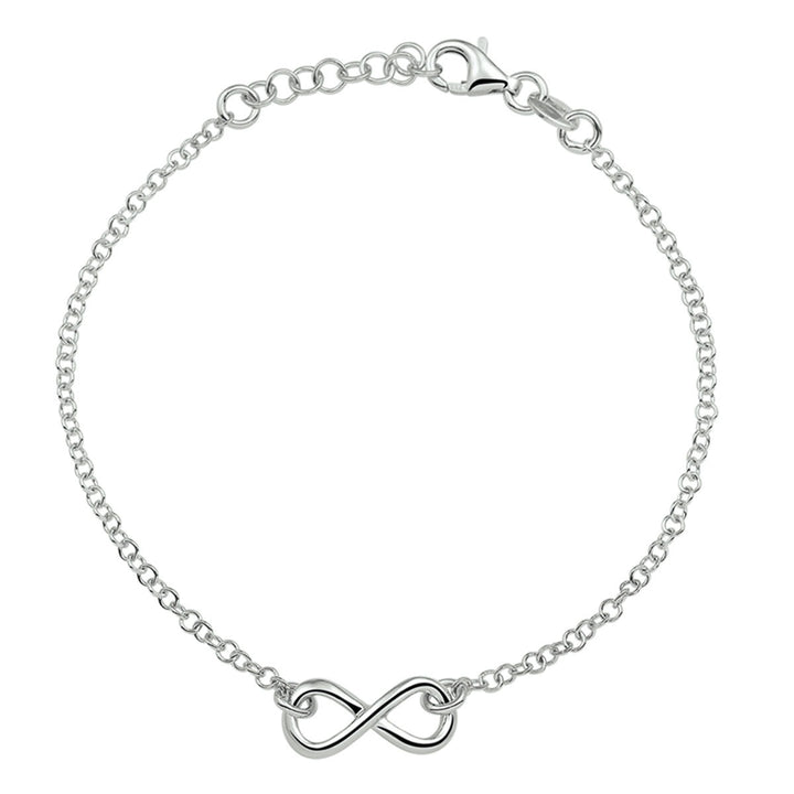 bracelet infinity 17 + 2 cm silver rhodium plated
