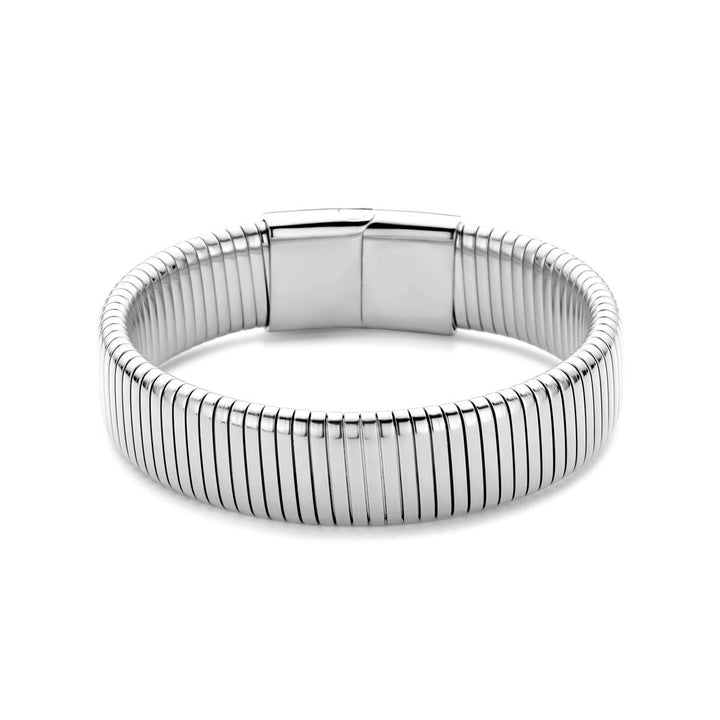 Stalen dames armband zilverkleurig 15 mm 18,5 cm