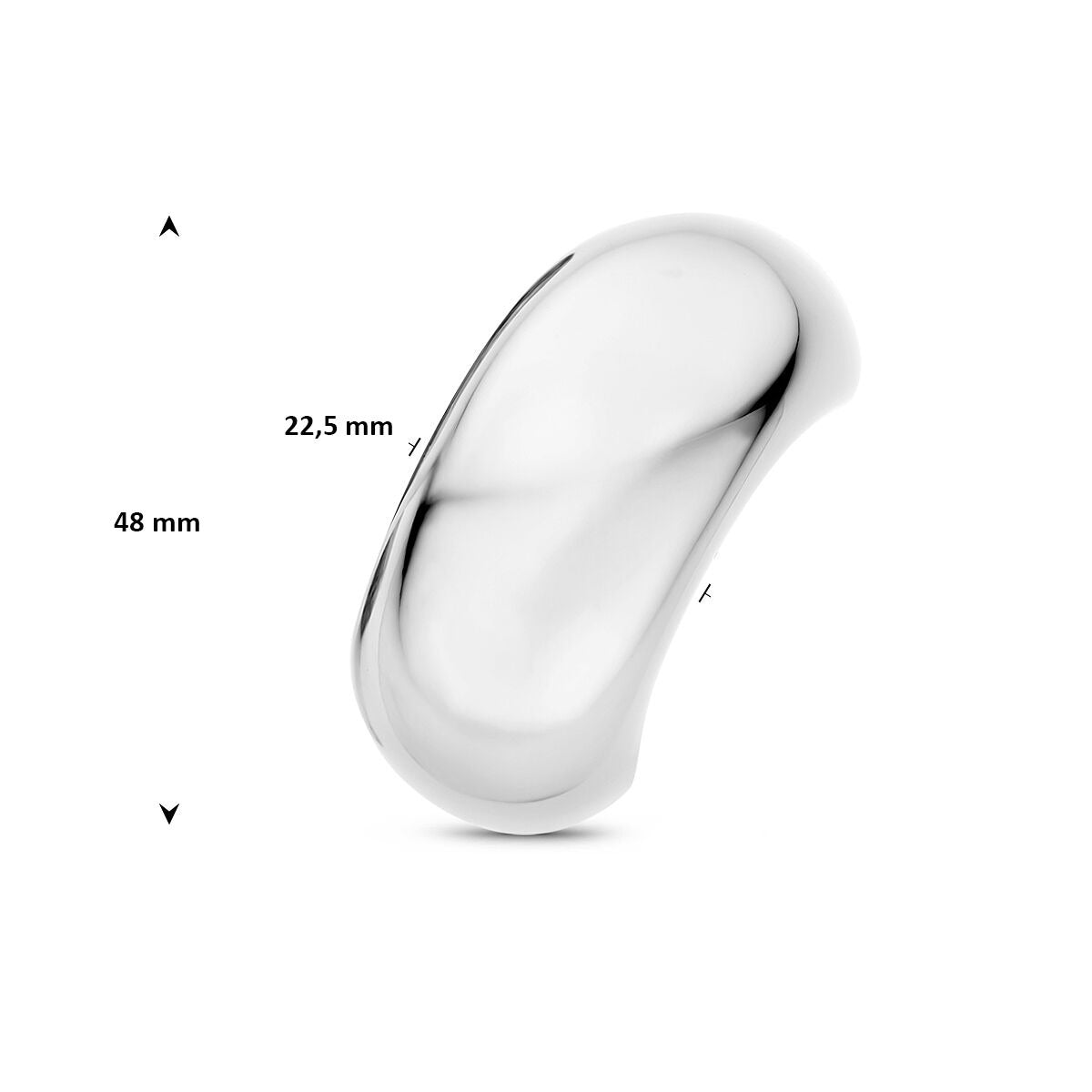 Stalen hair cuff – strak zilverkleurig design