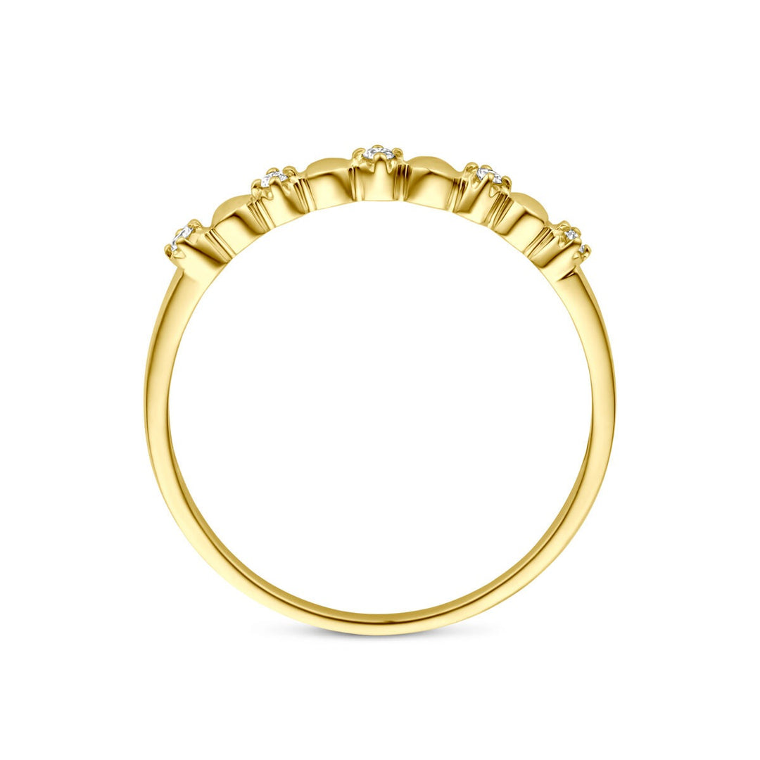 14k gouden damesring met diamant – 0.05 ct, 2 mm