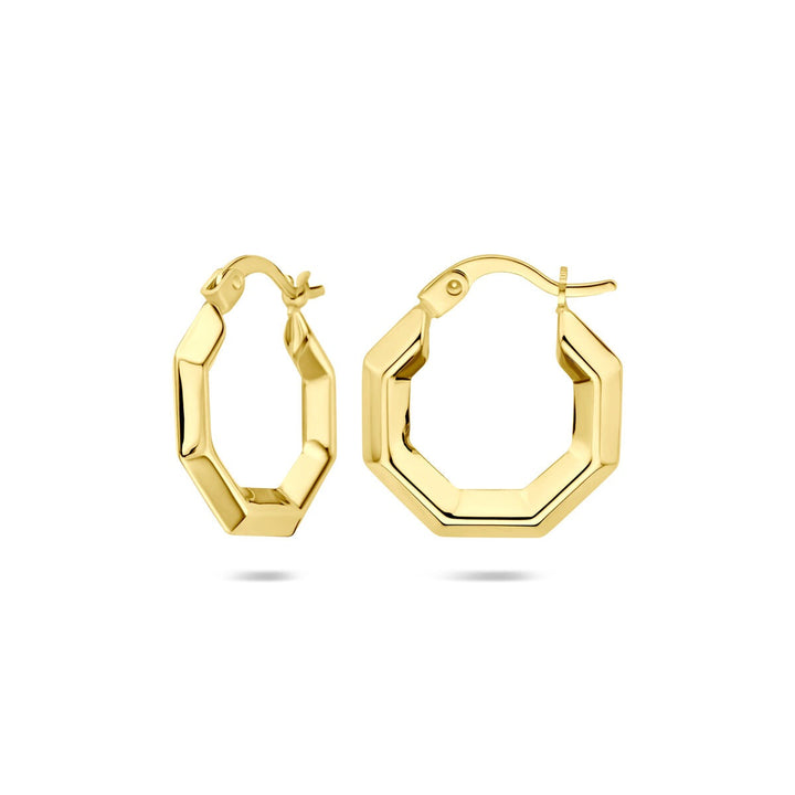 14k geelgouden oorringen 20 mm