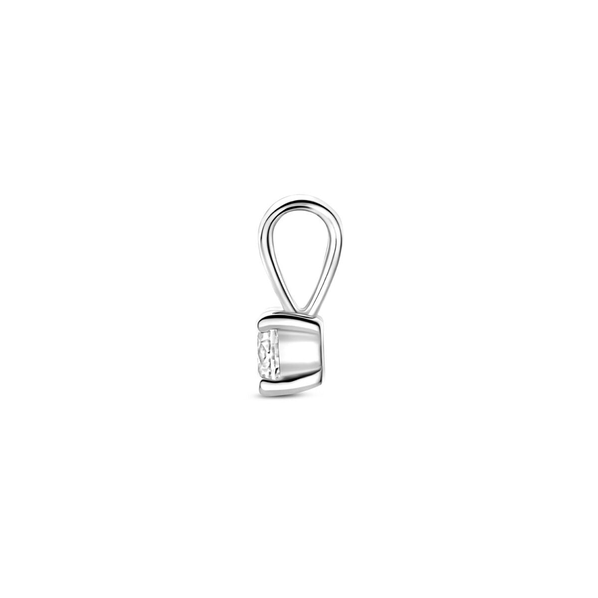 Zilveren hanger met zirkonia – Gerhodineerd dames sieraad