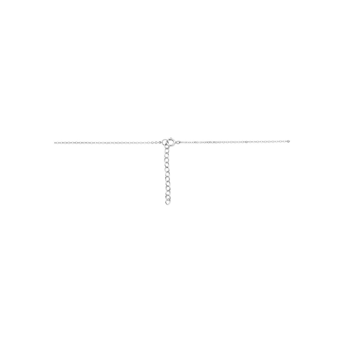Gerhodineerd zilveren Y-collier met zirkonia