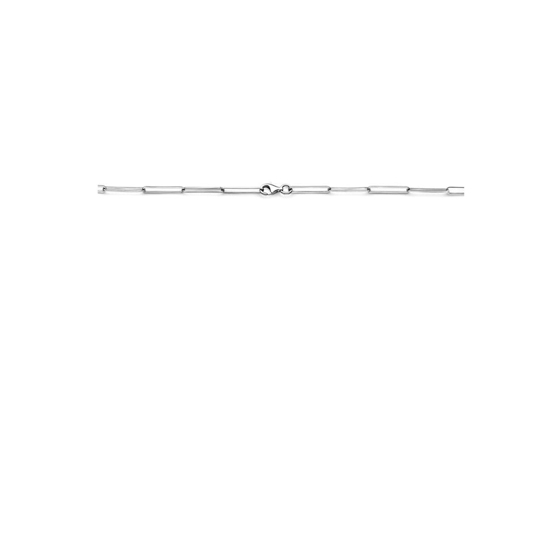 Gerhodineerd zilveren anker collier 45cm 3,6 mm