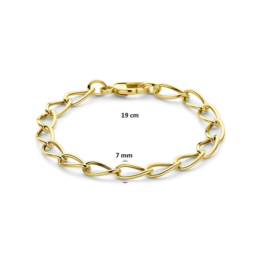 14k geelgouden anker armband 19 cm