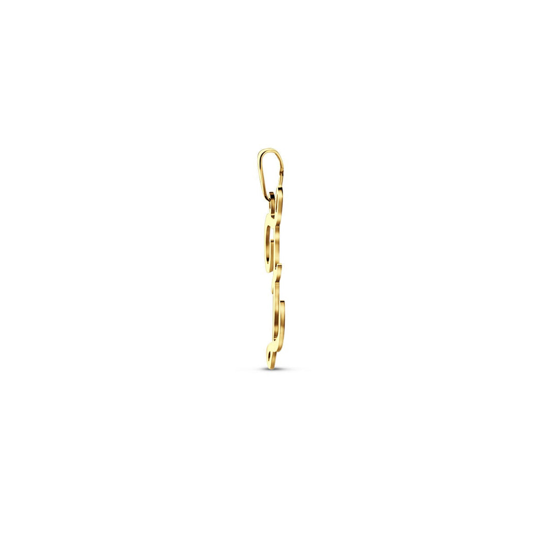 14k Geelgouden dames hanger in lettervorm – 17 x 19 mm