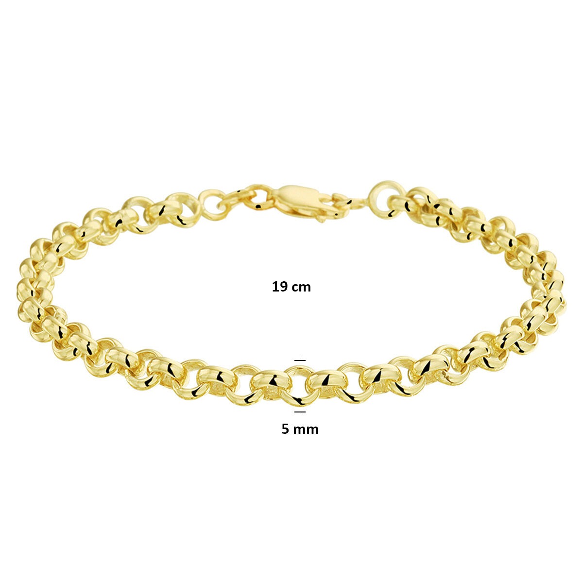 14k Geelgouden jasseron armband