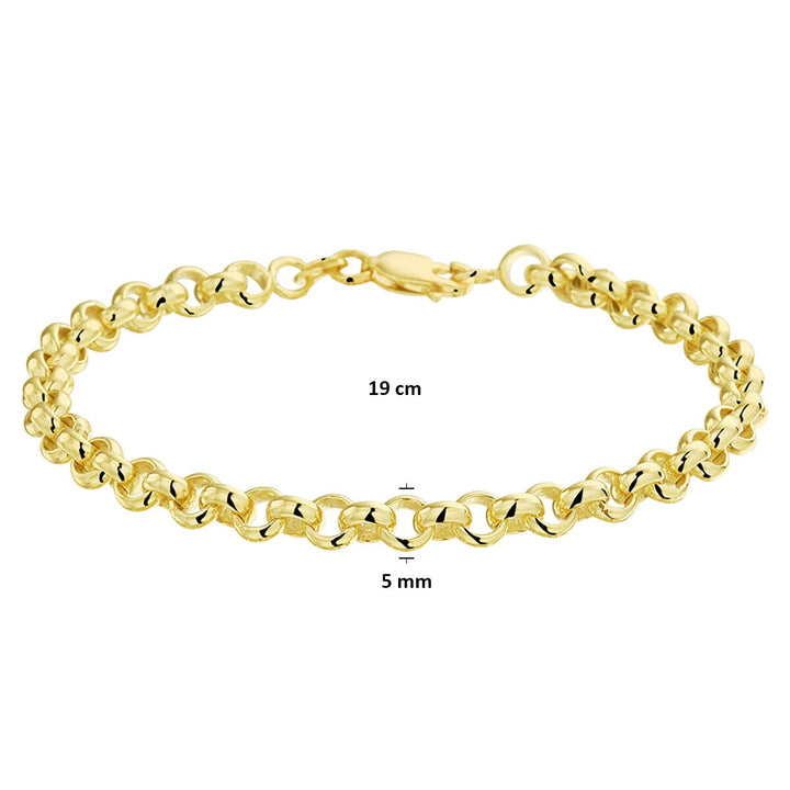 14k Geelgouden jasseron armband