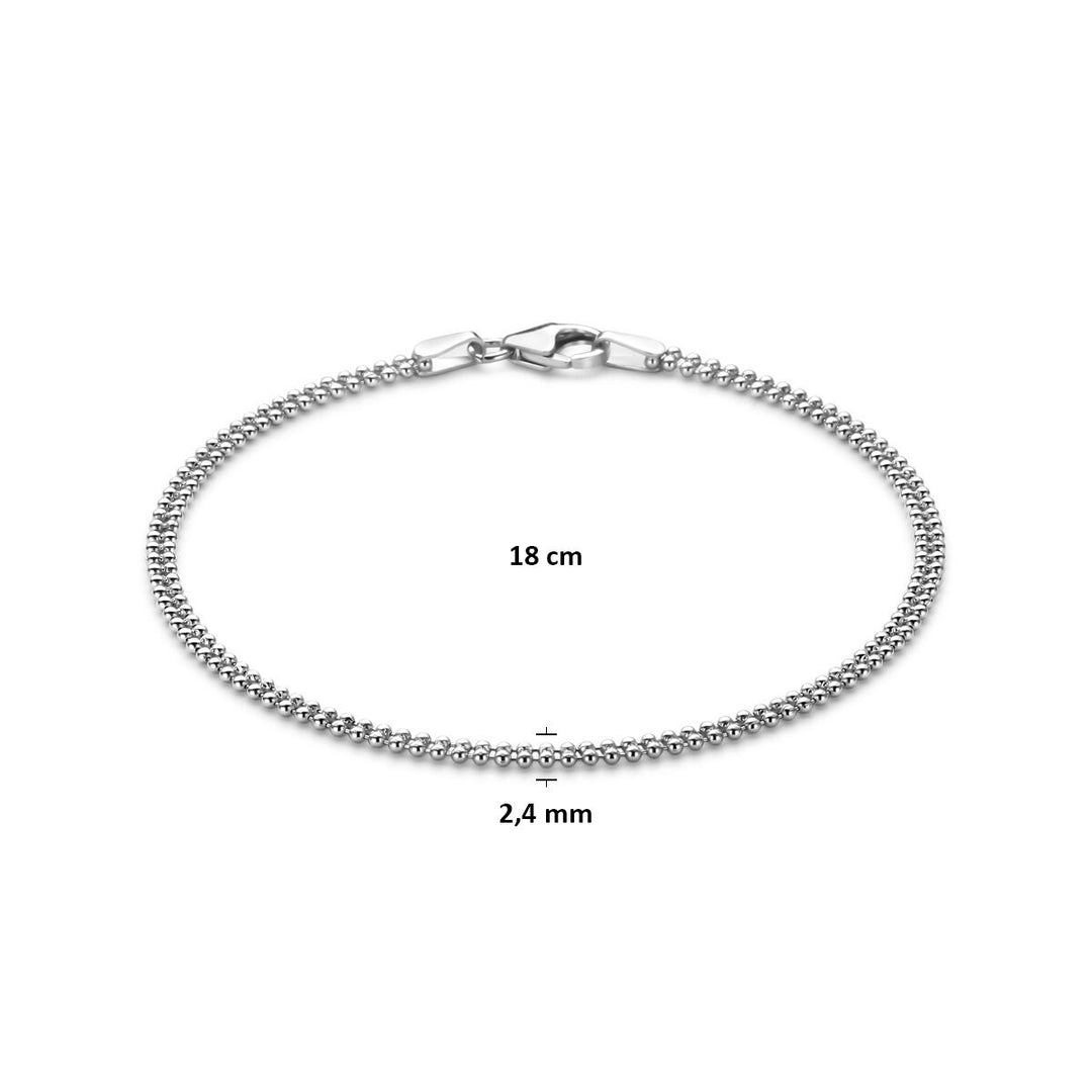 Zilveren dames armband 18 cm 2,4 mm