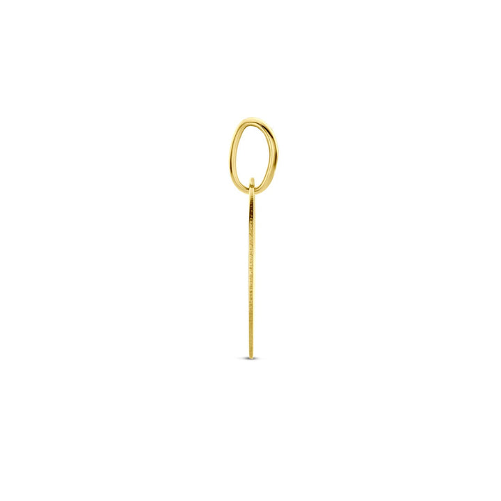Gouden graveerhanger dames – 9k geelgoud, ovaal 20 mm