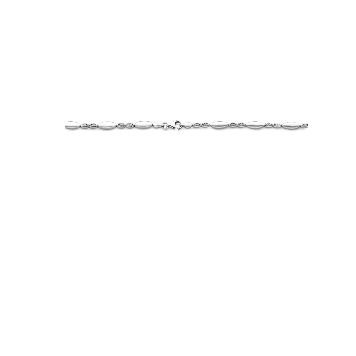 Zilveren ketting met zirkonia dames 4,7 mm 45 cm