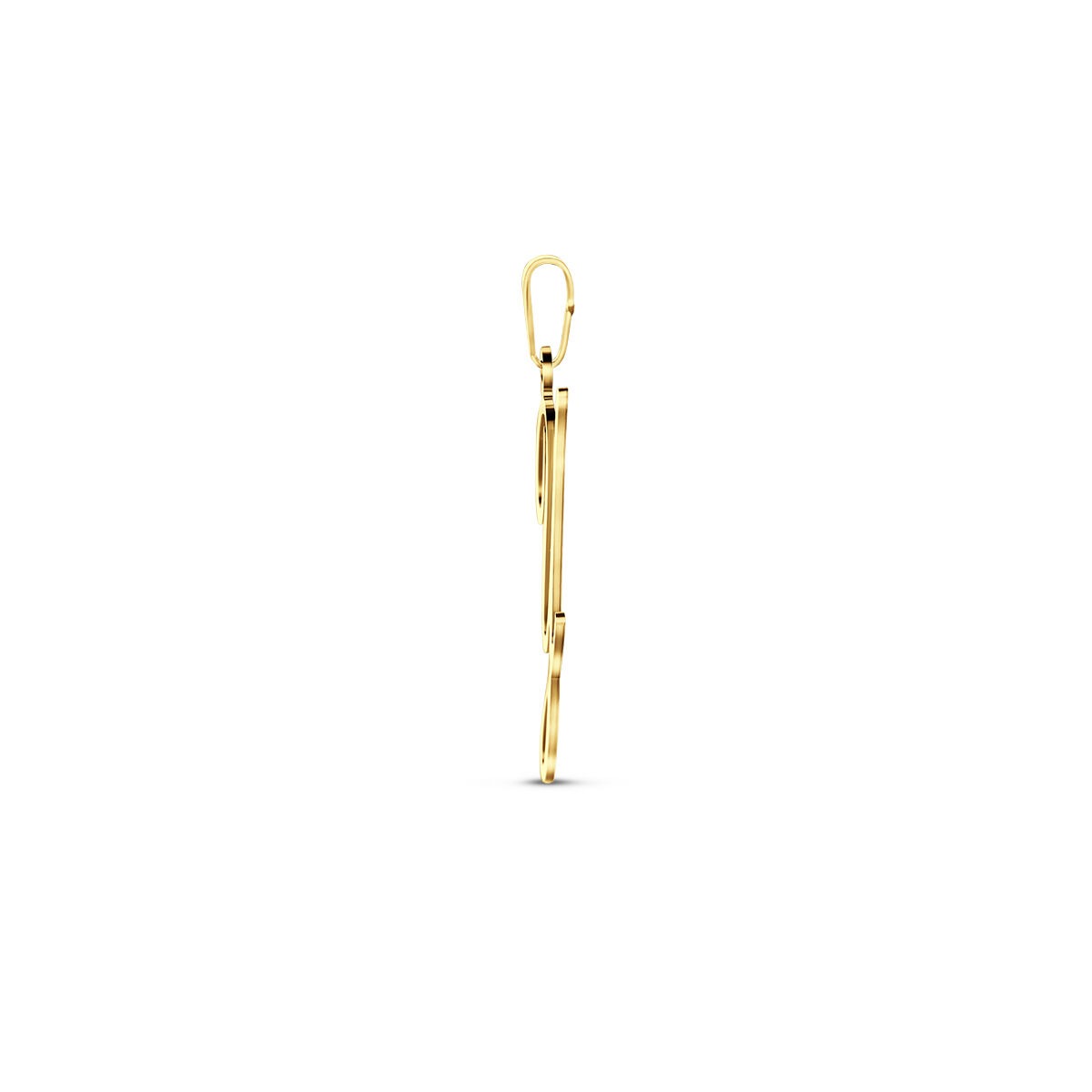 14k Geelgouden hanger lettervorm
