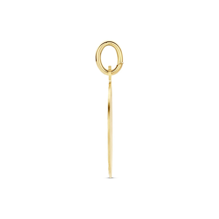 9k Gouden Graveer Hanger Rond