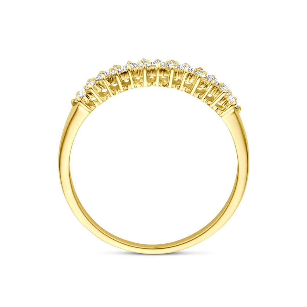 14k gouden damesring met diamant – 0.24 ct, 3,5 mm